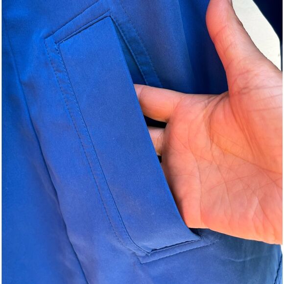 Avenue blue spring/fall jacket, button closure, side pockets, collar, size 18/20 - Picture 11 of 12